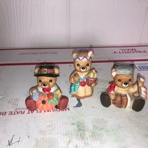 Homco bears Thanksgiving Bears